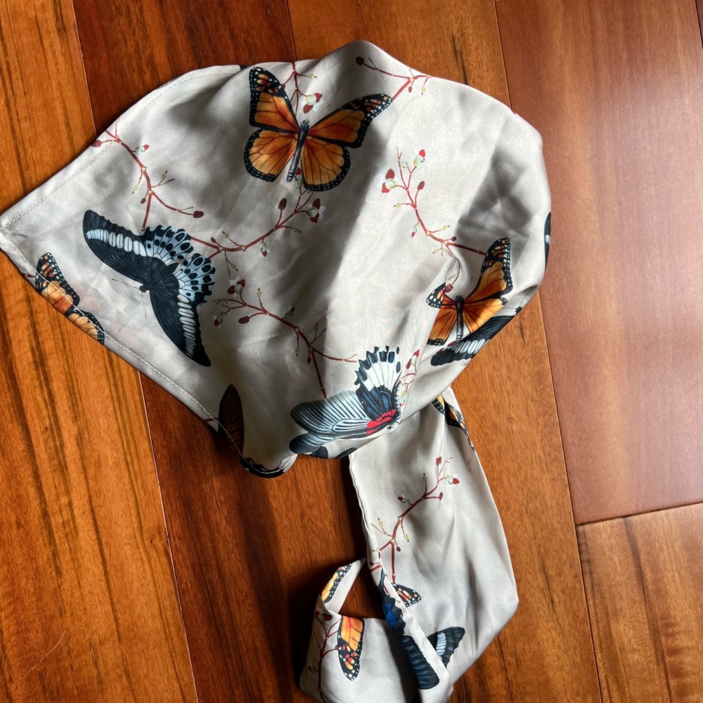 Silk hair bandanna wrap